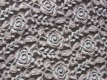 Cotton Spandex Polyester Stretchy Lace Fabric With Mesh Knitted Flower Lace supplier
