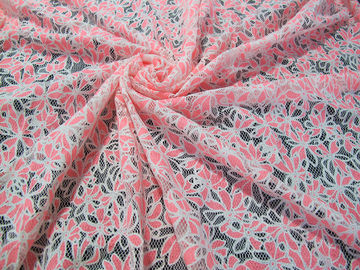 Colored Allover Cotton Polyester Lace Fabric with Burnout Flower Lace supplier