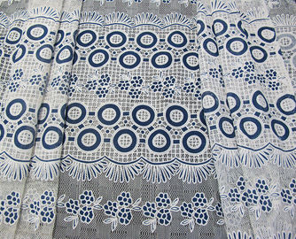 Cotton Colored Dot Polyester Lace Fabric Burnout Flower Lace for Girls ' Dress and Skirts(CY-DK0022) supplier