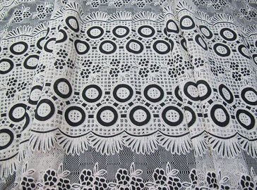 Cotton Colored Dot Polyester Lace Fabric Burnout Flower Lace for Girls ' Dress and Skirts(CY-DK0022) supplier