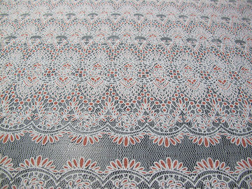 Black Unique Cotton Polyester Lace Fabric Knitted with Burnout Flower Lace for Ladies Garment(CY-DK0020) supplier