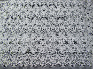 Black Unique Cotton Polyester Lace Fabric Knitted with Burnout Flower Lace for Ladies Garment(CY-DK0020) supplier