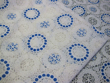 Pink Geometric Polyester Lace Fabric Cotton Burnout Allover Lace for Lady Clothes(CY-DK0041) supplier