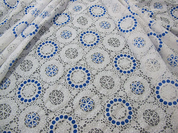 Pink Geometric Polyester Lace Fabric Cotton Burnout Allover Lace for Lady Clothes(CY-DK0041) supplier
