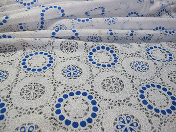 Pink Geometric Polyester Lace Fabric Cotton Burnout Allover Lace for Lady Clothes(CY-DK0041) supplier
