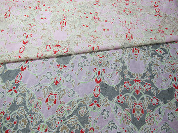 Unique Floral Polyester Lace Curtain Fabric Cotton With Eco-friendly Dyeing supplier