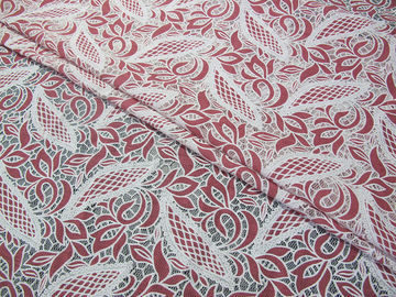 Blue Cotton Polyester Lace Fabric Leaf Mesh with Eco-friendly Dyeing(CY-DK0024) supplier