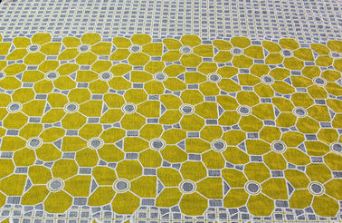 Cotton Yellow Polyester Lace Fabric Floral with Eco-friendly Dyeing(CY-DK0032) supplier