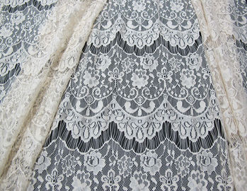 Thin hollow nylon eyelash French lace scalloped lace fabric for lady garment(CY-DN0002) supplier