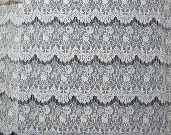 Thin hollow nylon eyelash French lace scalloped lace fabric for lady garment(CY-DN0002) supplier
