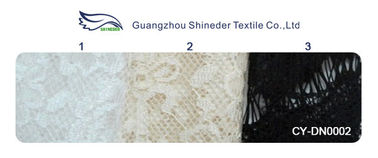 Thin hollow nylon eyelash French lace scalloped lace fabric for lady garment(CY-DN0002) supplier