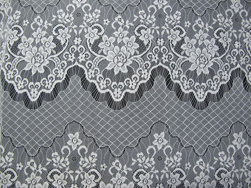 Decorative Eyelash Nylon Lace Fabric Scalloped Yellow Polyamide for Night Dress(CY-DN0005) supplier