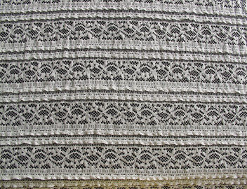 Eco-Friendly Stretch Lace Cotton Spandex Fabric , Beige Elastic Lace Trim CY-LW0220 supplier
