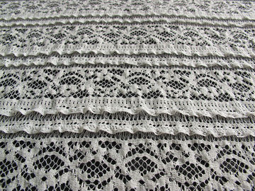 Eco-Friendly Stretch Lace Cotton Spandex Fabric , Beige Elastic Lace Trim CY-LW0220 supplier