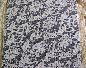 Eco Friendly Lace Metallic Nylon Fabric For Apparel Black CY-LW0219 supplier