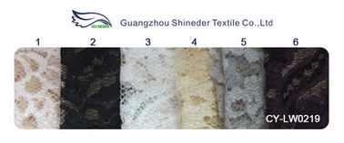 Eco Friendly Lace Metallic Nylon Fabric For Apparel Black CY-LW0219 supplier