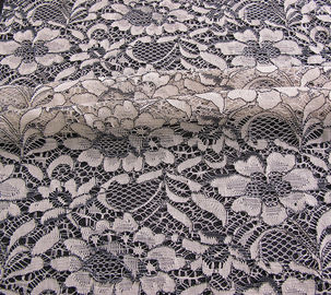 Guipure Corded Lace Fabric , Shrink-Resistant Polyester Nylon Fabric CY-LW0633 supplier