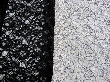 Guipure Corded Lace Fabric , Shrink-Resistant Polyester Nylon Fabric CY-LW0633 supplier