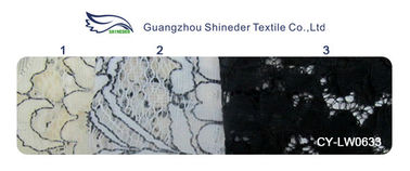 Guipure Corded Lace Fabric , Shrink-Resistant Polyester Nylon Fabric CY-LW0633 supplier