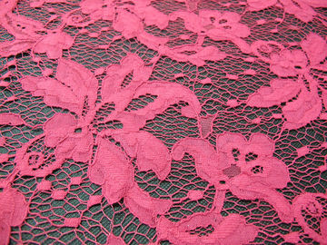 Orange Cotton Nylon Lace Mesh Fabric AZO Dyeing For Ladies Garment SYD-0001 supplier