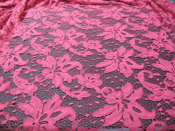 Orange Cotton Nylon Lace Mesh Fabric AZO Dyeing For Ladies Garment SYD-0001 supplier