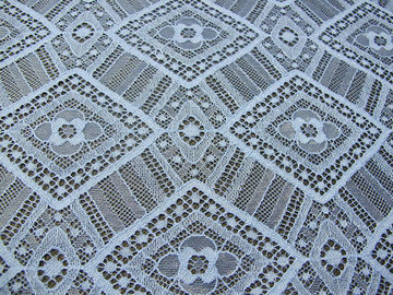 Geometric Royal Blue Cotton Nylon Lace Fabric Mesh For Nightwear SYD-0004 supplier