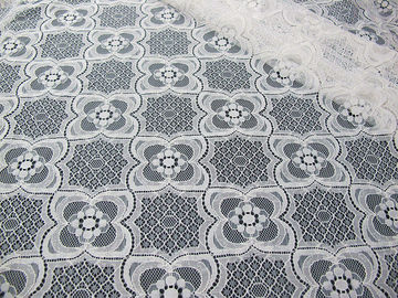 Knitted Tulle Cotton Nylon Lace Fabric Ivory For Pajama Eco-Friendly SYD-0007 supplier