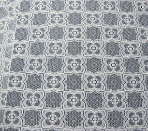Knitted Tulle Cotton Nylon Lace Fabric Ivory For Pajama Eco-Friendly SYD-0007 supplier