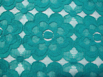 Beautiful Green Cotton Nylon Lace Fabric Mesh Eco friendly CE SGS SYD-0008 supplier