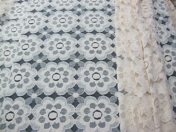 Beautiful Green Cotton Nylon Lace Fabric Mesh Eco friendly CE SGS SYD-0008 supplier