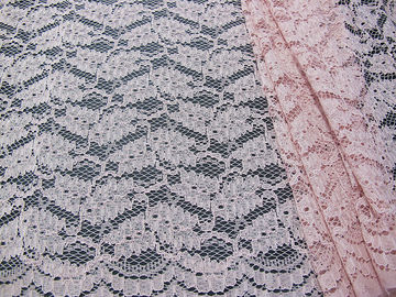 Cotton Nylon Wedding Dress Lace Fabric With Floral Decoration AZO Free SYD-0009 supplier