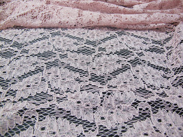 Cotton Nylon Wedding Dress Lace Fabric With Floral Decoration AZO Free SYD-0009 supplier