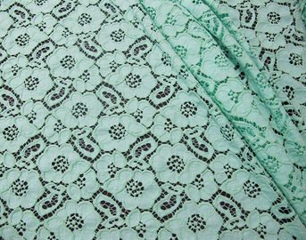 Mint Green Guipure Cotton Nylon Lace Fabric /  Upholstery Fabric SYD-0010 supplier