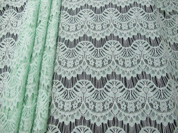 Nice Scalloped Trimming Cotton Nylon Lace Fabric Rayon For Wedding Dress SYD-0011 supplier