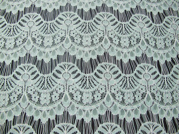 Nice Scalloped Trimming Cotton Nylon Lace Fabric Rayon For Wedding Dress SYD-0011 supplier