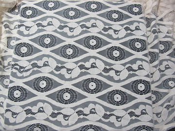 Soft Ivory Cotton Nylon Voile Lace Fabric , Floral Lace Mesh Fabric SYD-0012 supplier