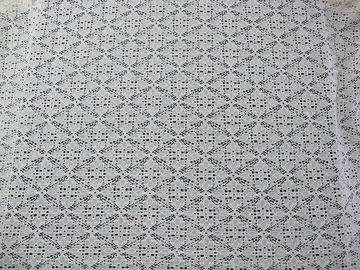 Stretchable Cotton Nylon Lace Fabric For Apparel , Lace Mesh Fabric supplier