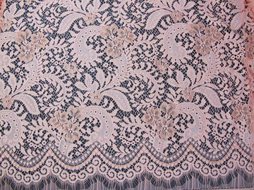 Elegant Orange Cotton Nylon Rayon Wedding Dresses Lace Fabric No-Elastic supplier
