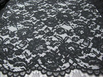 Water Soluble Heavy Corded Lace Fabric Knitted Flower With French Lace supplier