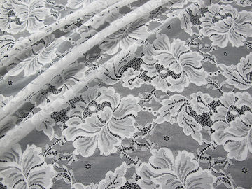 Custom Digital Nylon Embroidery Lace Fabric Flower Design For Dressmaking supplier