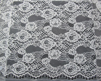 Coloured Unusual Corded Guipure Embroidery Lace Fabric For Dressmaking supplier