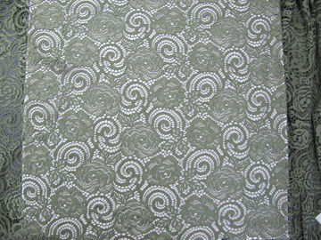 Flower Nylon Lace Fabric Knitted For Garment With Non-Stretch Lace supplier