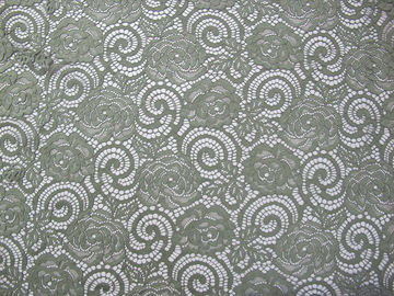 Flower Nylon Lace Fabric Knitted For Garment With Non-Stretch Lace supplier