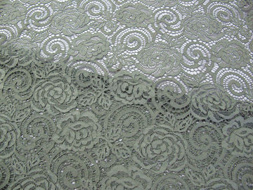 Flower Nylon Lace Fabric Knitted For Garment With Non-Stretch Lace supplier