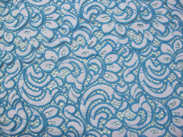 Colorful Flower Cotton Nylon Lace Fabric Eco Friendly AZO Free Dyeing supplier