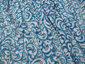 Colorful Flower Cotton Nylon Lace Fabric Eco Friendly AZO Free Dyeing supplier