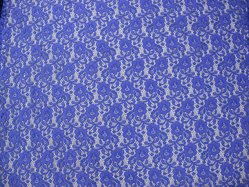 Blue Nylon Digital Lace Fabric Mini Floral For Lady Dress supplier