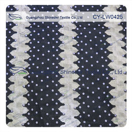 Fashion Polyester&amp;Cotton Burned out Lace Fabric with polka dot for casual wear supplier
