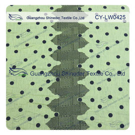 Fashion Polyester&amp;Cotton Burned out Lace Fabric with polka dot for casual wear supplier