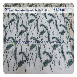 Bluebird‘s feather lightweight breathable embroidery for lady dress or garment supplier